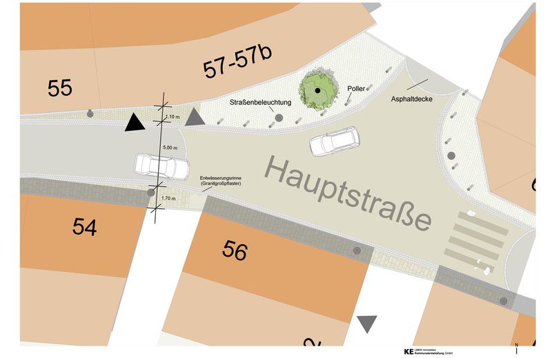Umgestaltung der Hauptstraße in 69215 Dossenheim